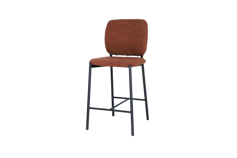 Chaise de comptoir Sophia Tissu Rouille