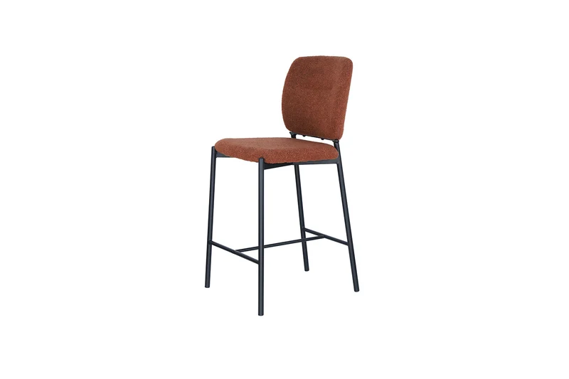 Chaise de comptoir Sophia Tissu Rouille
