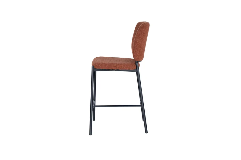 Chaise de comptoir Sophia Tissu Rouille