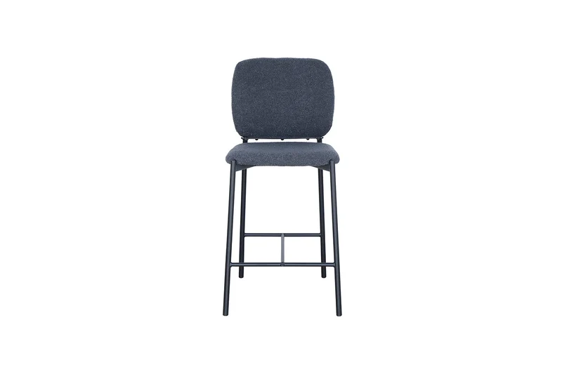 Chaise de comptoir Sophia Tissu Gris foncé