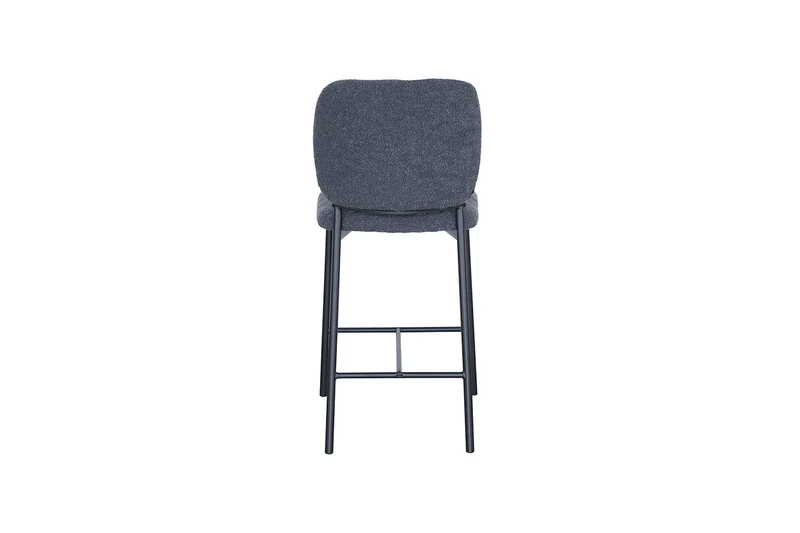 Chaise de comptoir Sophia Tissu Gris foncé