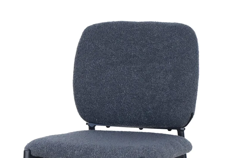Chaise de comptoir Sophia Tissu Gris foncé