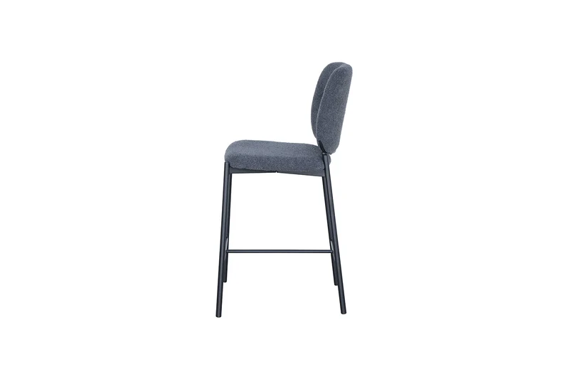 Chaise de comptoir Sophia Tissu Gris foncé