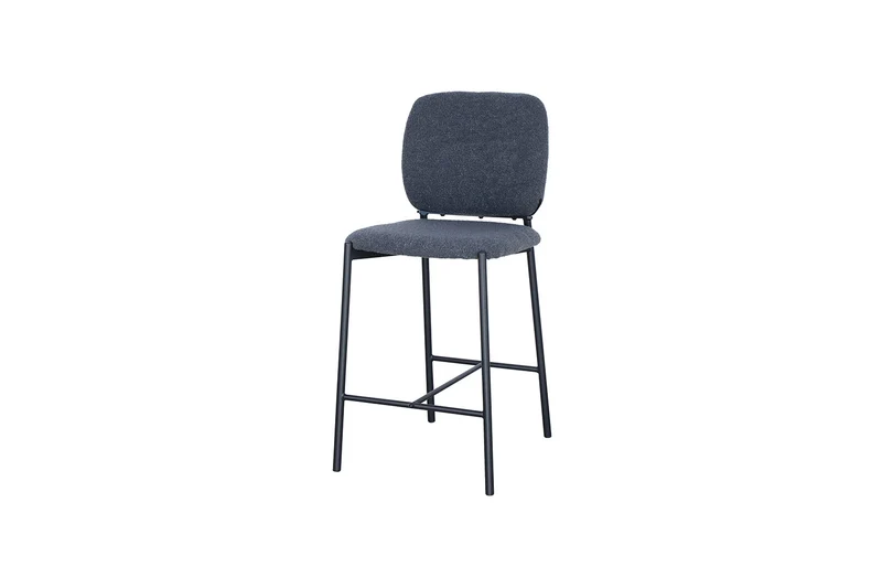 Chaise de comptoir Sophia Tissu Gris foncé