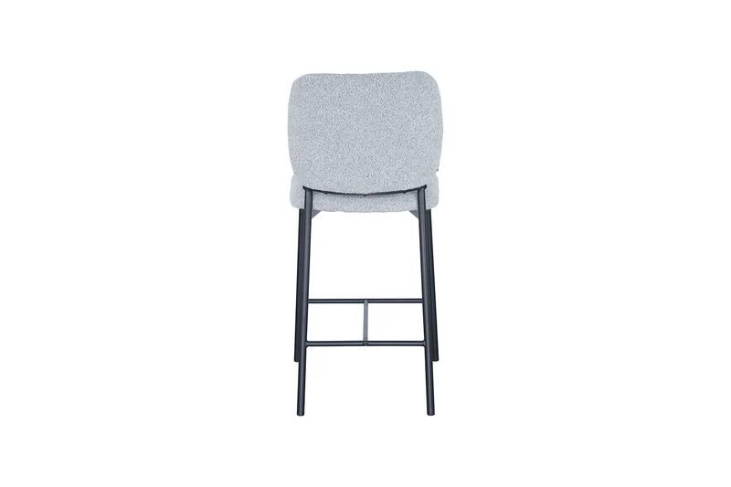 Chaise de comptoir Sophia Tissu Gris clair