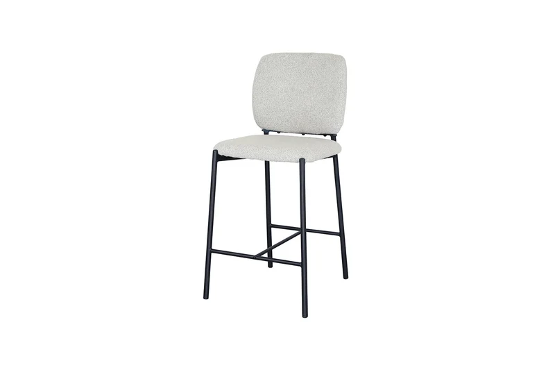 Chaise de comptoir Sophia Tissu Beige