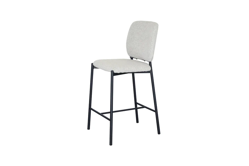 Chaise de comptoir Sophia Tissu Beige