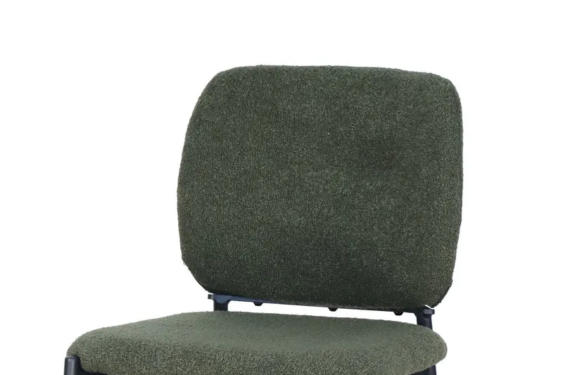 Chaise de comptoir Sophia Tissu Vert