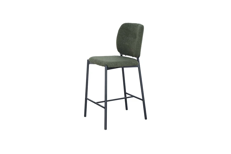 Chaise de comptoir Sophia Tissu Vert