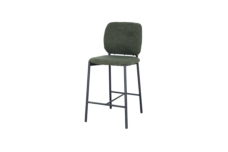 Chaise de comptoir Sophia Tissu Vert