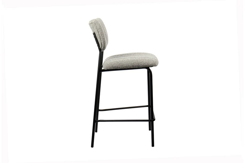 Chaise de comptoir Antura Tissu Gris clair