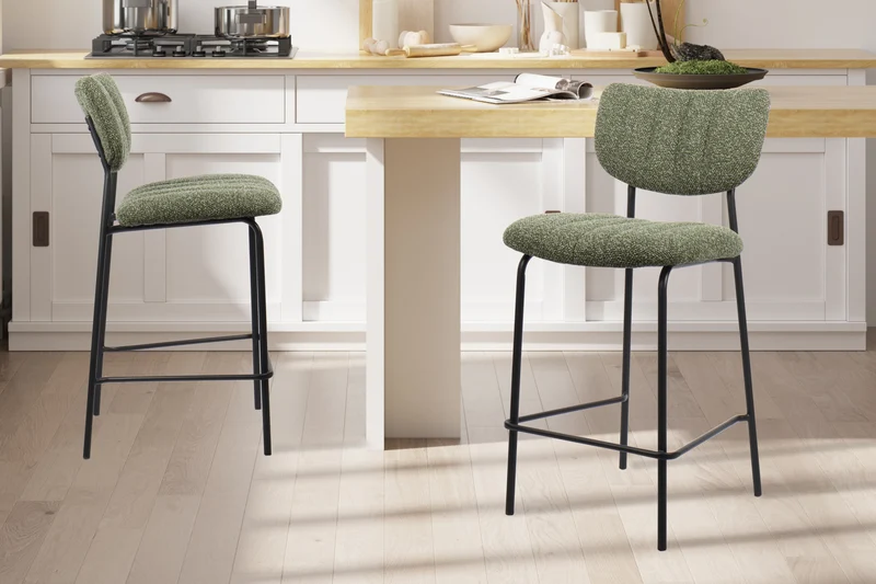 Chaise de comptoir Antura Tissu Vert