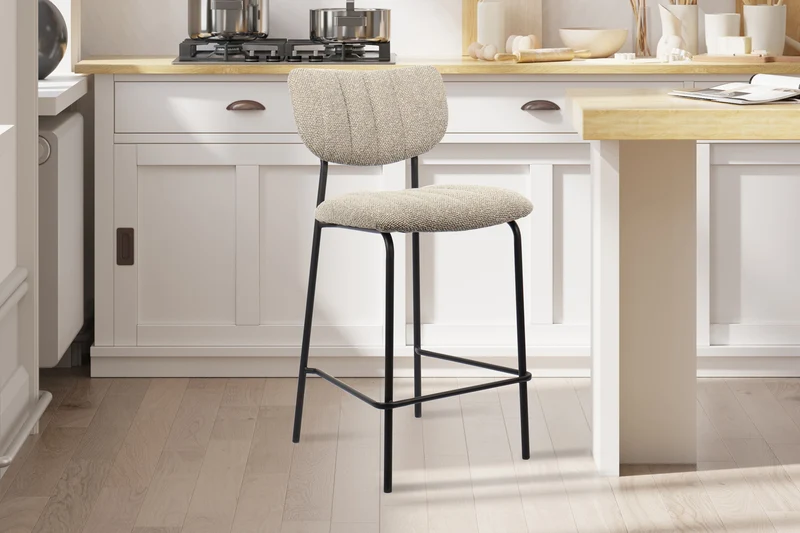 Chaise de comptoir Antura Tissu Brun