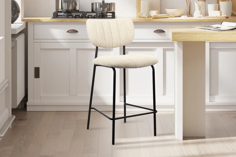 Chaise de comptoir Antura Tissu Beige