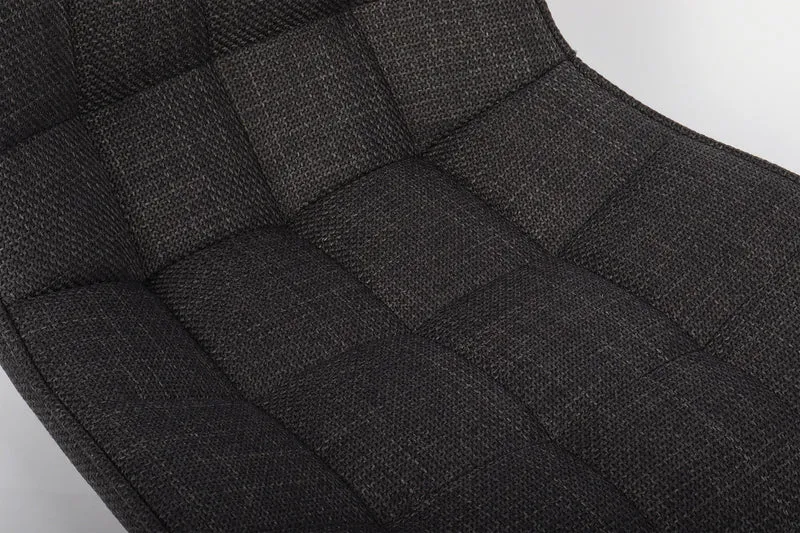 Chaise de comptoir Ariba Tissu Gris foncé