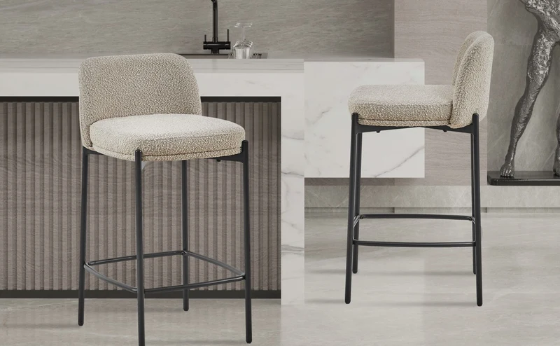 Chaise de comptoir Ella Sable