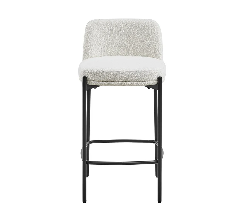 Chaise de comptoir Ella Blanc