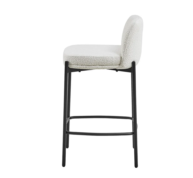 Chaise de comptoir Ella Blanc