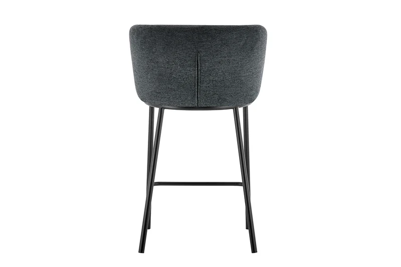 Chaise de comptoir Arthur Tissu Gris foncé