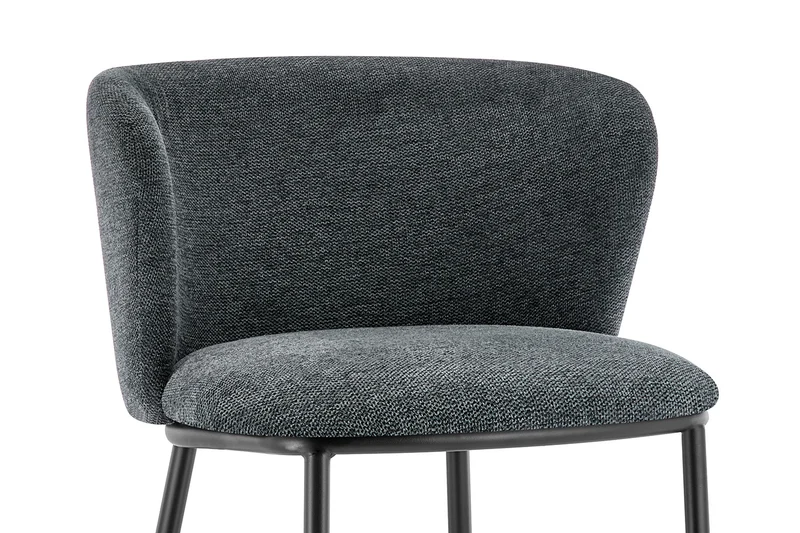 Chaise de comptoir Arthur Tissu Gris foncé