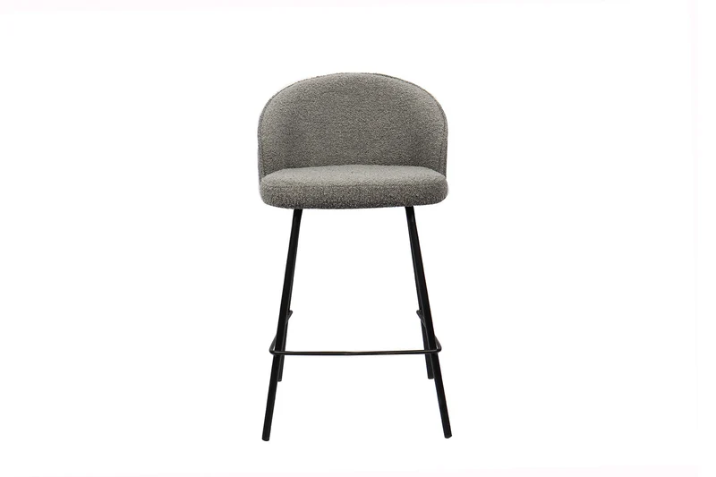 Chaise de comptoir June Bouclé Gris