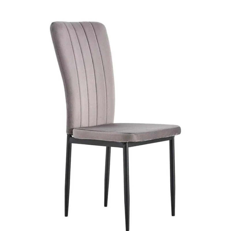 Lot de 4 chaises PONY assise velours pieds métal