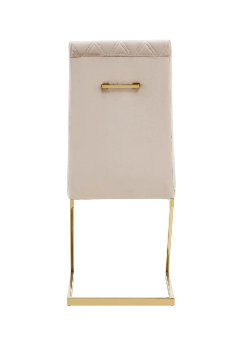 CHAISE COCOMAT MATELASSEE GOLD VELOURS MOKA
