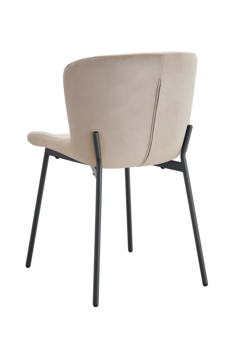 CHAISE HAILEY PIED METAL NOIR ASSISE MOKA