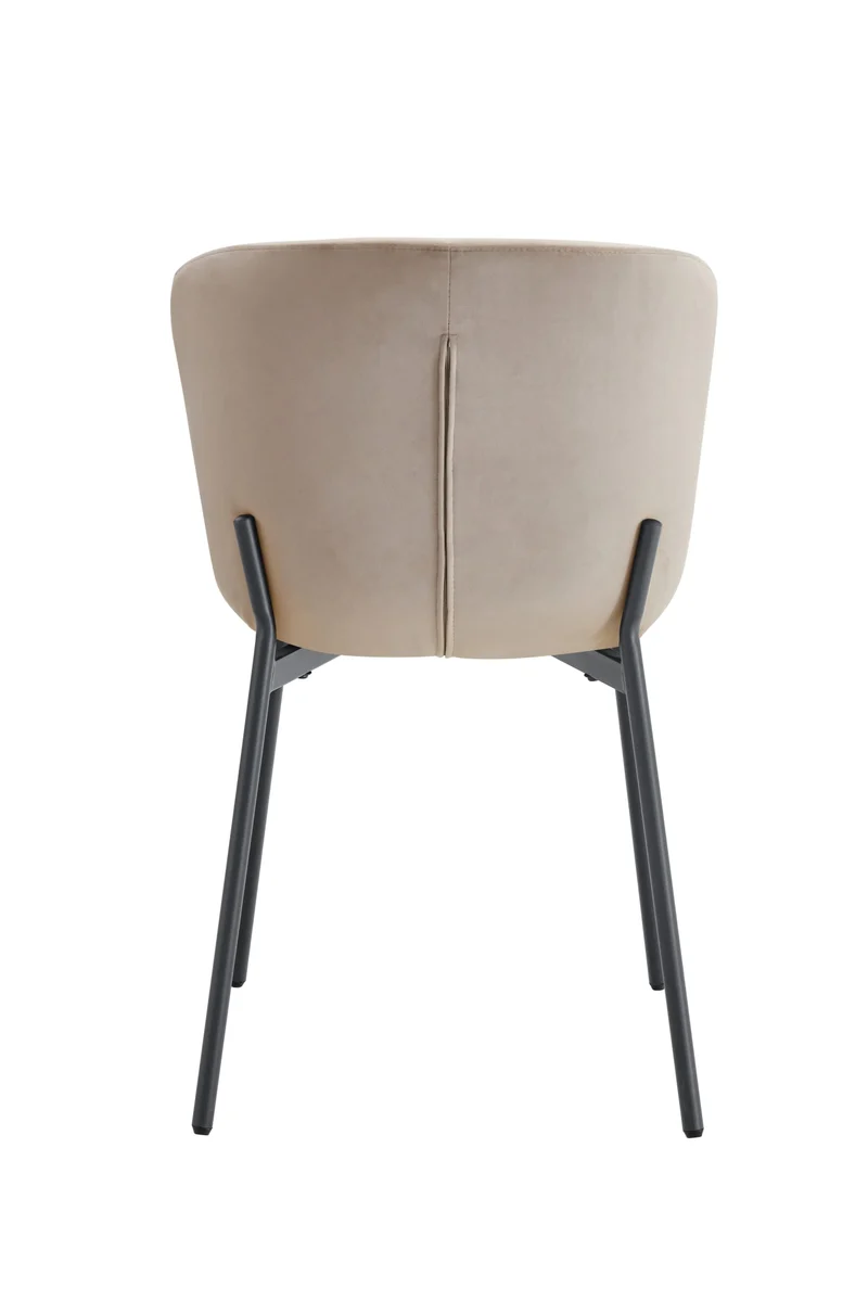 CHAISE HAILEY PIED METAL NOIR ASSISE MOKA