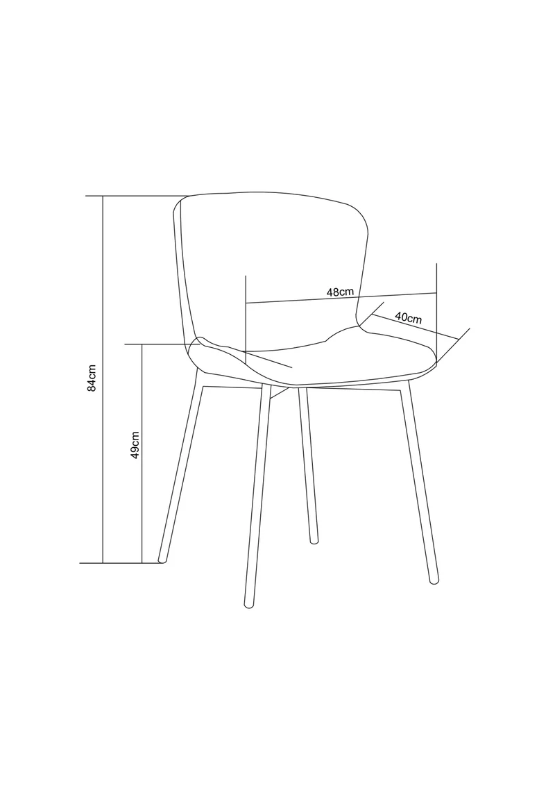 CHAISE HAILEY PIED METAL NOIR ASSISE MOKA