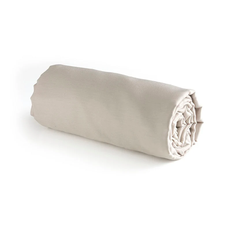 Drap-housse satin de coton - Beige