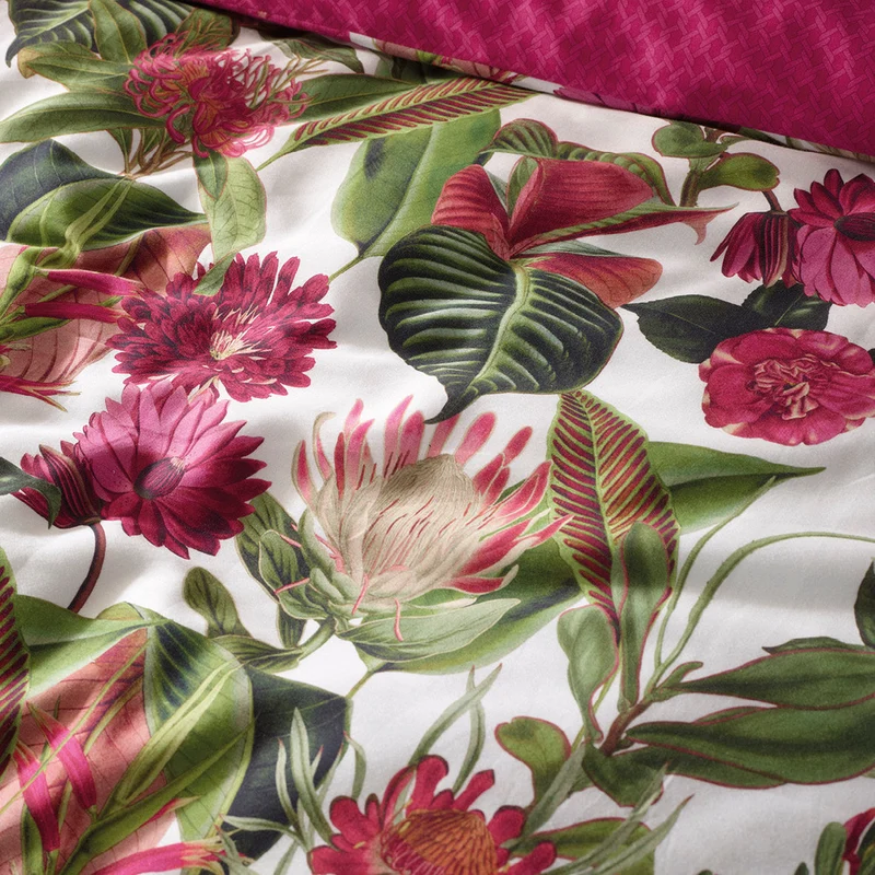 Drap plat satin de coton - Fuchsia