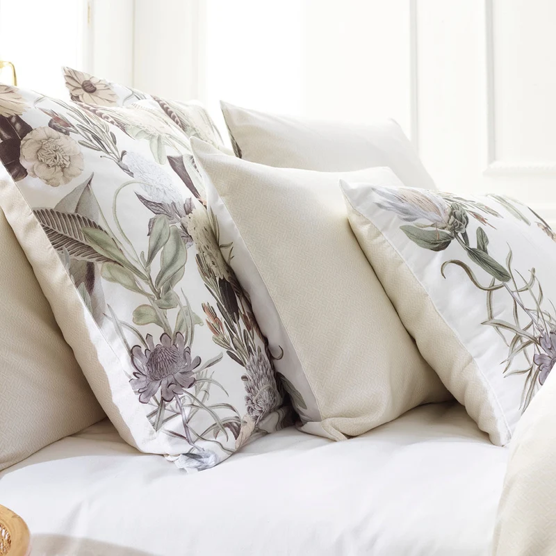 Taie(s) d'oreiller satin de coton - Garden taupe