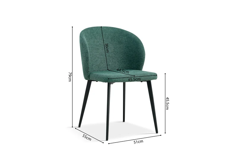 Lot de Chaises Toledo tissu Vert