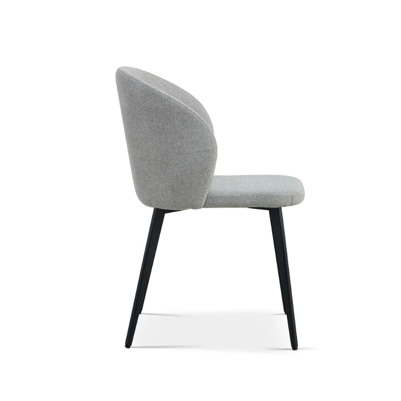 Lot de Chaises Toledo tissu Gris clair