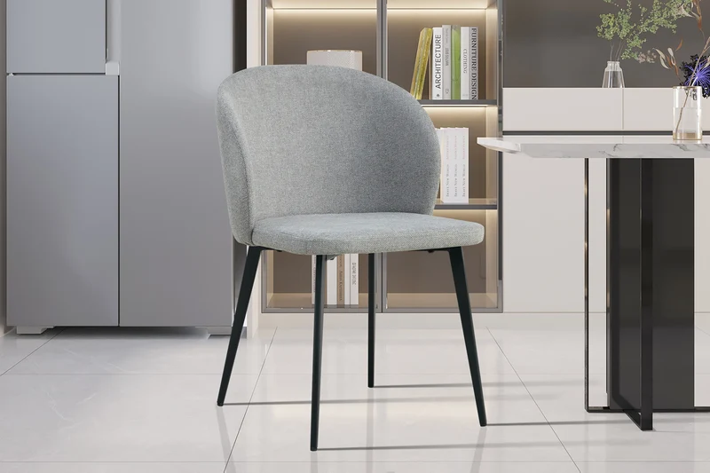 Lot de Chaises Toledo tissu Gris clair