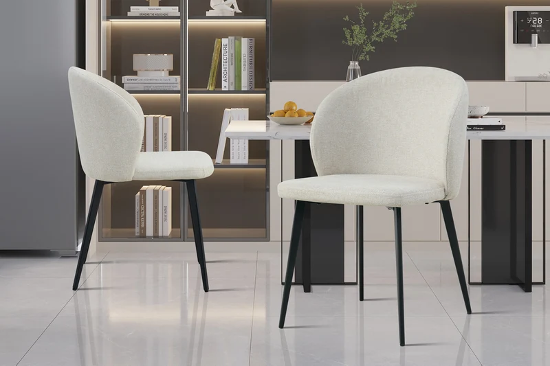 Lot de Chaises Toledo tissu Beige