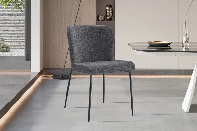 Lot de Chaises Lisa Tissu Marbella Gris foncé