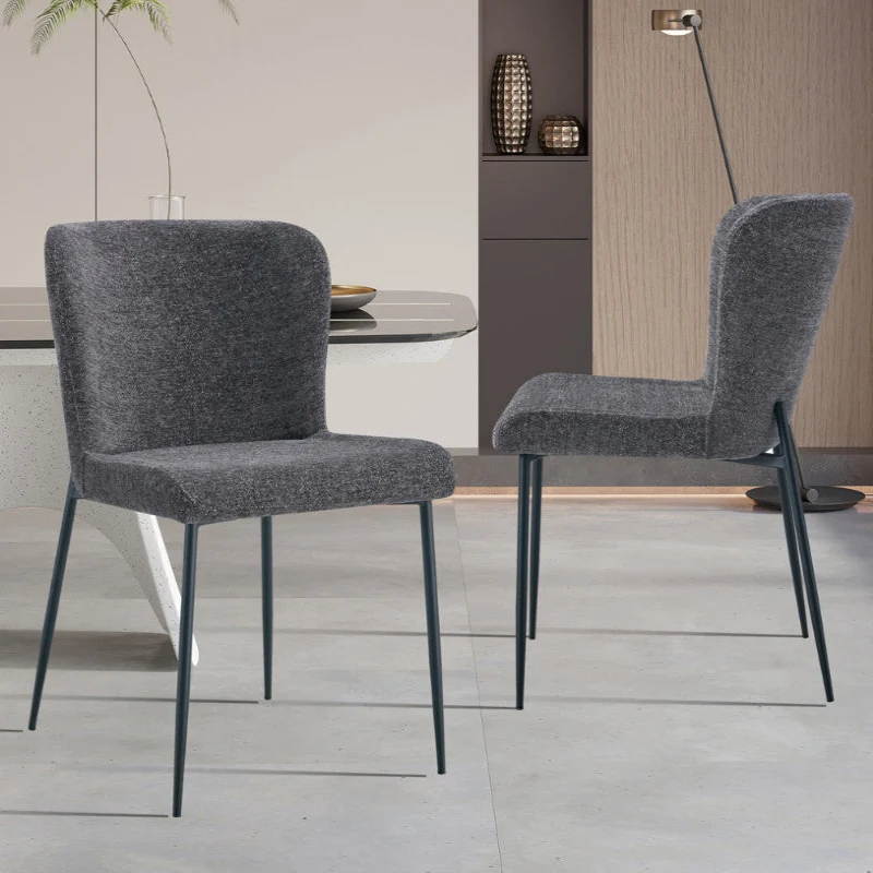 Lot de Chaises Lisa Tissu Marbella Gris foncé
