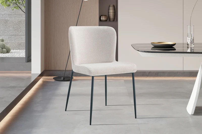 Lot de Chaises Lisa Tissu Marbella Creme