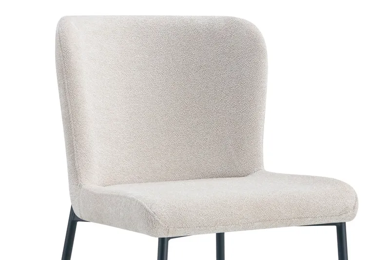 Lot de Chaises Lisa Tissu Marbella Creme