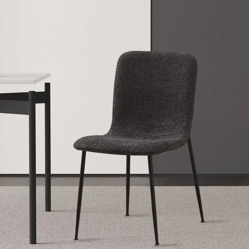 Lot de Chaises Alice laine bouclé gris