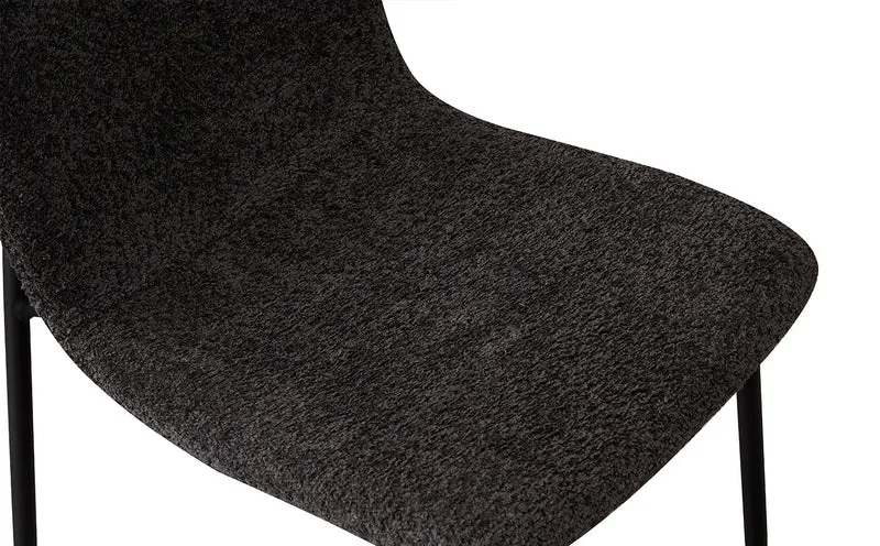 Lot de Chaises Alice laine bouclé gris