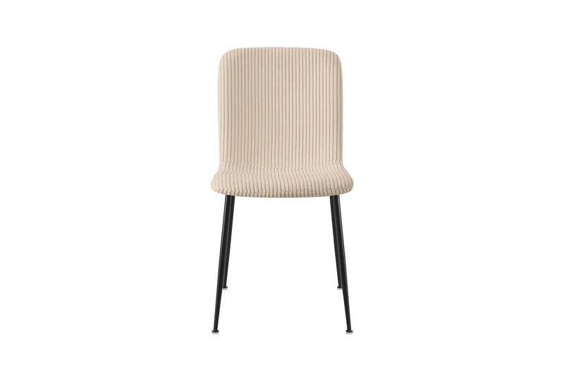 Lot de Chaises Alice velours côtelé beige