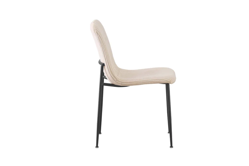Lot de Chaises Alice velours côtelé beige