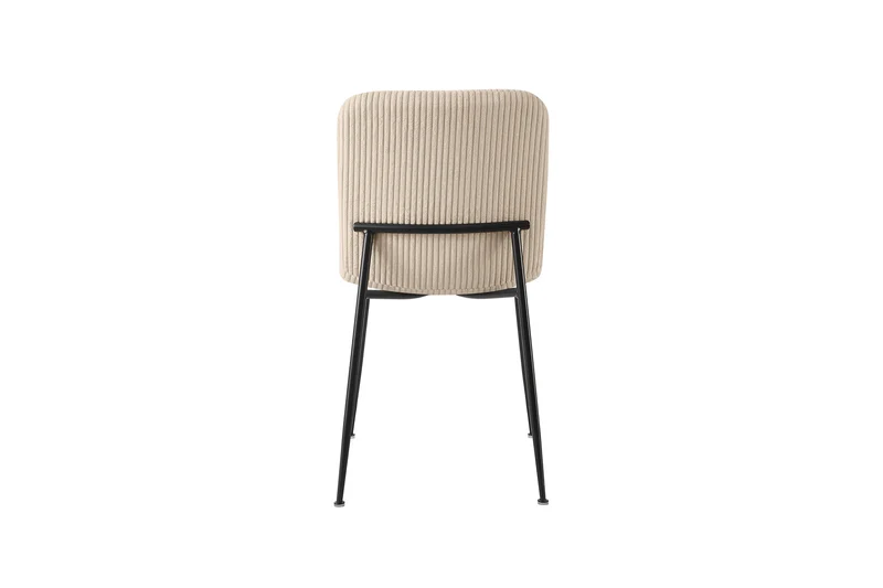 Lot de Chaises Alice velours côtelé beige