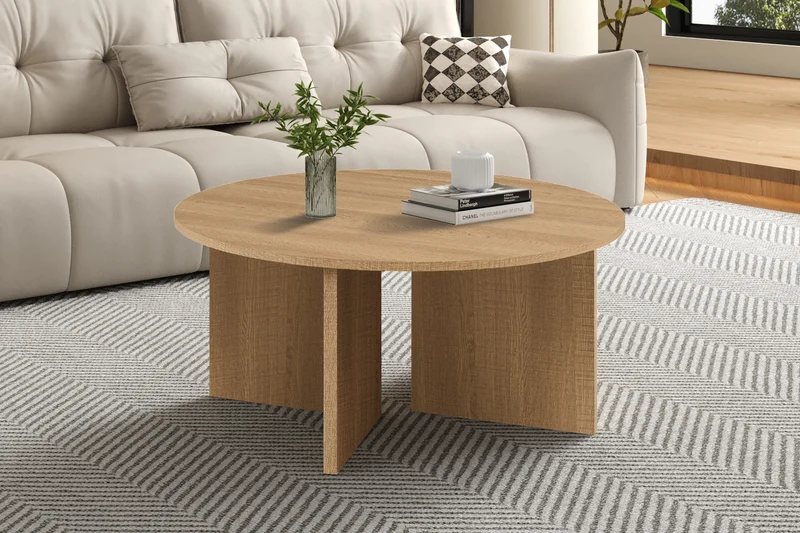 Table basse Drasir Ronde Chêne naturel