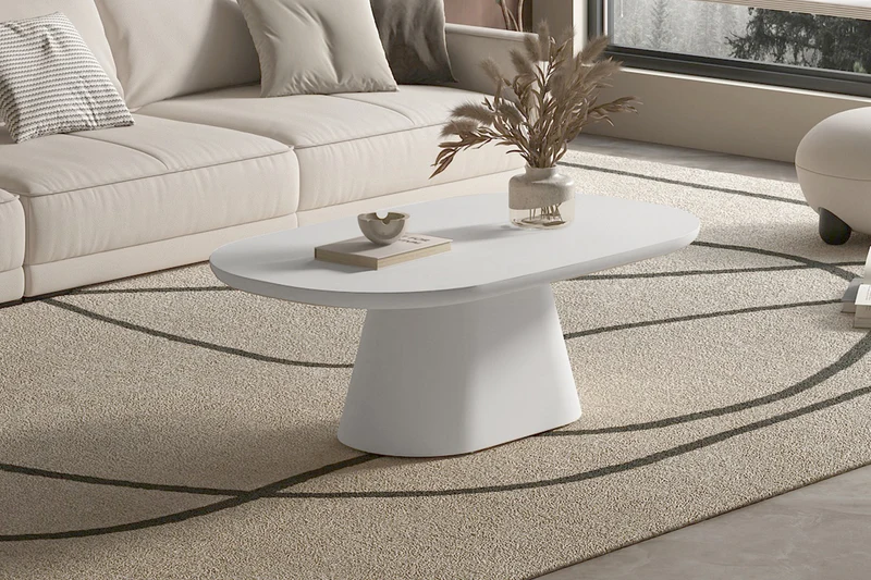 Table basse Tavira 120 cm ovale Ecru