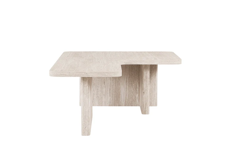 Table basse Arallo effet travertin