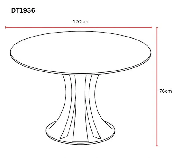 TABLE A MANGER RONDE JUDITH CHROME TRANSPARENT 120CM